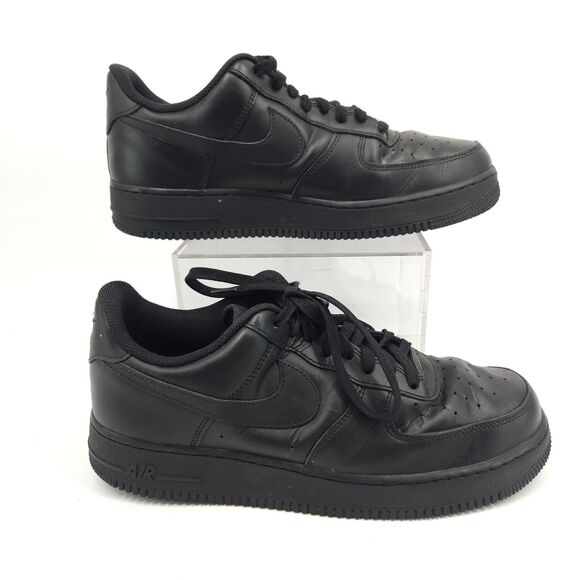 Nike Air Force 1 '07 Low Shoes Men Size 11.5 Triple Black - Picture 1 of 9